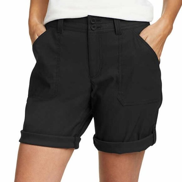 Eddie Bauer Pants - Eddie Bauer Women's Black Cargo Short With UPF 50+ Sun Protection